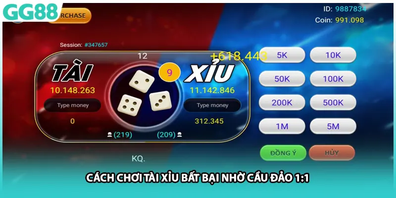 Cách chơi tài xỉu bất bại nhờ cầu đảo 1:1